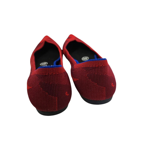 Rothy's The Point Red Camo Pointed Toe Flats Size W7 - Picture 6 of 9